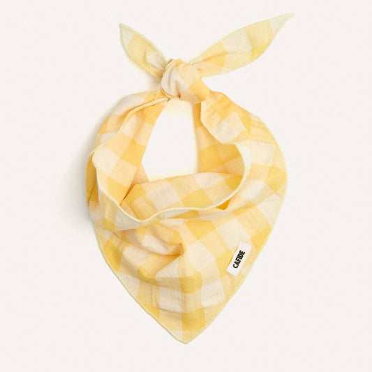 CAFIDE Nata - koiran bandana, keltainen ruutu