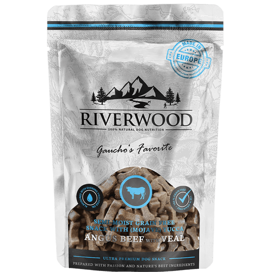 Riverwood Puolikosteat viljattomat makupalat koiralle, agnus - härkä & vasikka